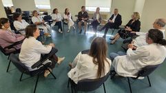 El conselleiro de Sanidade, Antonio G�mez Caama�o, se reuni� este jueves con profesionales del centro de salud Fontenla Maristany, en Ferrol por la implantaci�n del programa piloto de organizaci�n de agendas