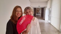 Ana Amado, junto a la directora de PHotoEspa�a, Claude Bussac