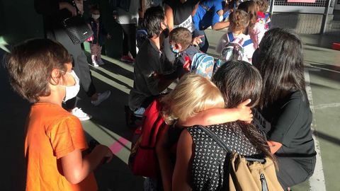 Vuelta al cole en el Colegio Cruceiro de Canido, en Ferrol