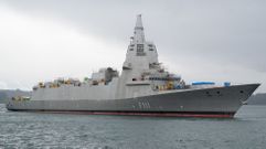 La fragata F-111 Bonifaz, que construye actualmente Navantia
