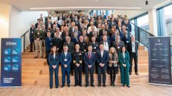 Los participantes en la asamblea general del proyecto europeo Edinaf, en Navantia Ferrol
