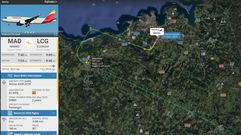 Uno de los vuelos de la tarde del viernes