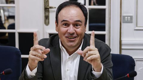 El portavoz del PPCV en las Cortes Valencianas y nmero dos del partido, Juanfran Prez Llorca, este lunes en la Junta de Portavoces.