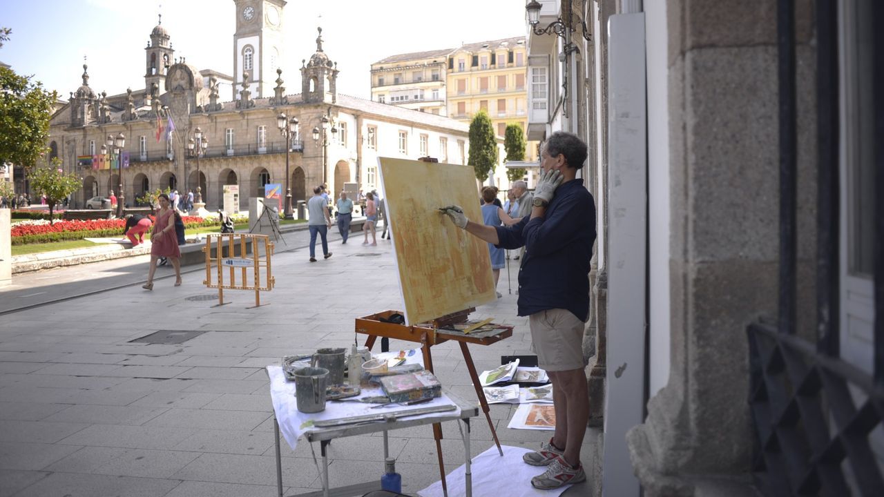 Un concurso de pintura rápida, una cita original para este sábado en Vilagarcía