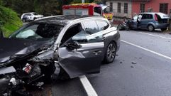 Accidente en la carretera de Fontoira a Nantes, en Sanxenxo