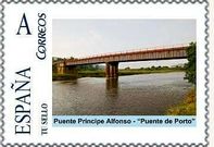 El sello reproduce una imagen del puente del siglo XX.