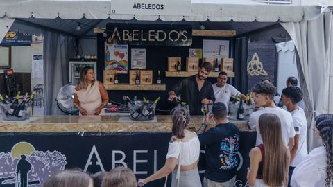 Asistentes a la primera jornada de la XVIII Feira do Vio de Monterrei.