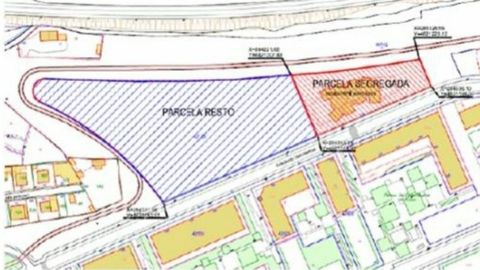 Mapa de la parcela cedida para la edificacin del colegio de Nuevo Roces