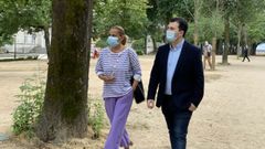 Carmela Silva, junto a Gonzalo Caballero, este mi�rcoles en Pontevedra