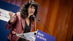 La ministra de Igualdad, Ana Redondo, durante una intervenci�n en un acto sobre el aborto.