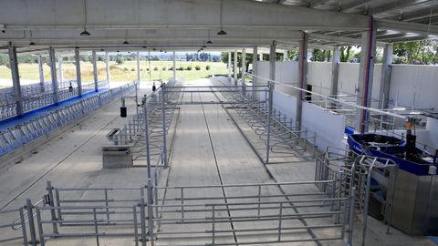 La granja ha sido construida para acoger hasta un total de 82 vacas