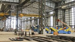 Taller del astillero de Fene, en foto de archivo