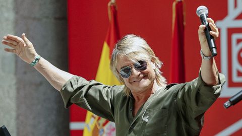 Nacho Cano, durante una actuación en Madrid en el mes de junio