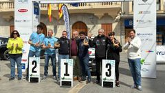 Los viveirenses Cubi y Shirley, a la derecha, en el podio del Eco Rali Mallorca junto a Jos� Manuel y Daniel Pizarro y los ganadores Jos� Manuel P�rez Aicart y Javier Herrera.