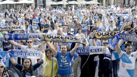 Manifestaciones en Ourense por el ascenso frustrado del COB