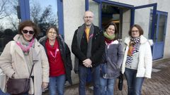 Profesores franceses de Erasmus en Ferrol: Val�rie Dunoyer, Karine Desplace, Olivier Casadamont, Val�rie Faroux y Fanny Chareyre Lagermette
