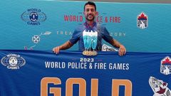 Luigi Garc�a L�pez, bombero del SPEIS de Nar�n, logr� cinco medallas en las Olimpiadas Mundiales de Polic�as y Bomberos