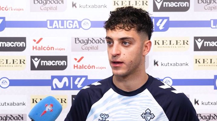 Hugo �lvarez, tras el partido de este domingo entre Celta y Real Sociedad.