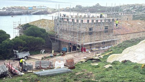 Obras en la antigua salazonera de Slvora para convertirla en espacio musestico