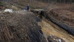 Imagen�tomada este domingo de una de las zonas arrasadas por la riada, que destroz� varios caminos.