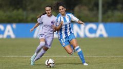 Patri L�pez, en un partido de esta temporada con el Deportivo