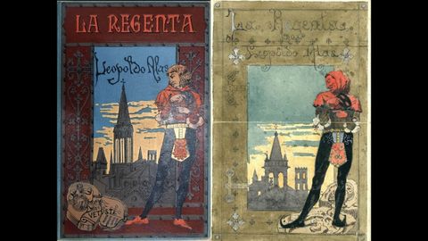 A la izquierda, la portada original y, a la derecha, el boceto de «La Regenta» adquirido por el Muséu del Pueblu d'Asturies