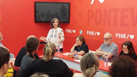 Asamblea de los socialistas de Pontevedra celebrada este martes