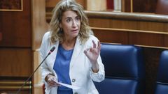 La ministra de Transportes, Raquel S�nchez, durante su intervenci�n en el Congreso