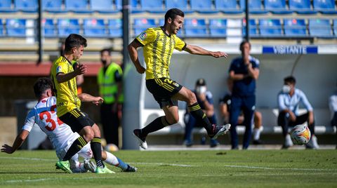 Jimmy y Lucas, durante el Cultural-Real Oviedo