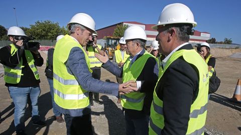 el presidente de la Xunta Alfonso Rueda visita las obras del hospital Gran Montecelo