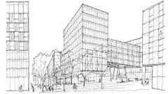 Recreacin de la nueva avenida Casanova de Eirs, un vial mixto que conectar el parque de Oza con el de Eirs.