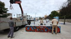 Las piezas que forman el skate-park vuelven a la avenida de Reina Victoria, en Pontevedra