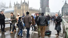 Un gaiteiro de Camari�as en Londres