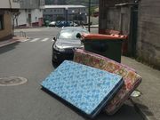 Imagen de los colchones en Pastoriza el pasado jueves. 