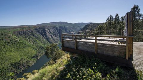 El mirador de O Boqueirio fue reformado en tiempos recientes 
