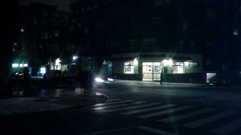 Calles de Oviedo oscurecidas