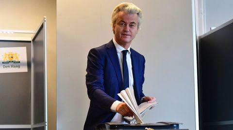 El l�der del Partido por la Libertad (PVV), Geert Wilders.