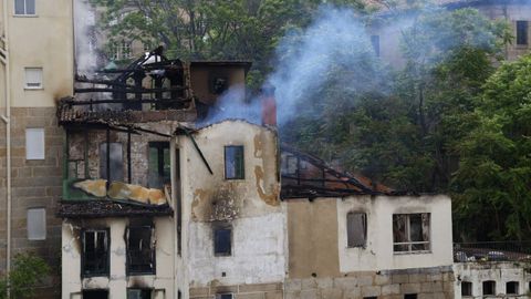 El incendio, esta ma�ana.