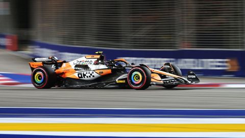 Lando Norris, durante la clasificacin del Gran Premio de Singapur