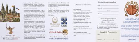 Imagen de la credencial de Lugo que promovi� Lugo Monumental con autorizaci�n del Obispado de Lugo.