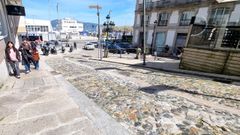 La calle Carral tiene un�adoquinado y restos de la muralla