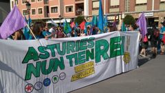 Arranca en Arriondas la marcha antimonrquica Asturies nun tien rei