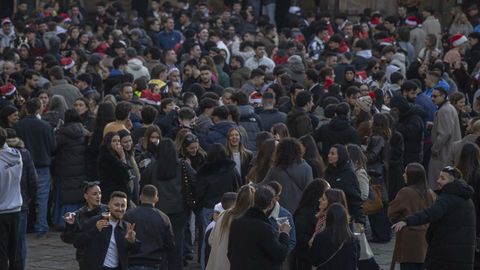 As� se celebra la Nochebuena en el casco hist�rico de Santiago