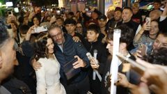 Rosal�a durante el acto que tuvo lugar ayer en Madrid 