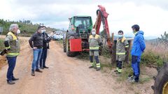 Visita del conselleiro de Medio Rural a los trabajos de prevencion de incendios en Avi�n