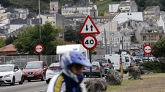 Atasco en Viveiro, en imagen de archivo