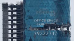 Un edificio da�ado en un ataque con drones iran�es, en el distrito comercial de Manama (Bar�in). 