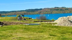 Obras en la explanada del Lago de As Pontes