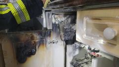 El calentador de agua fue el foco principal de las llamas.