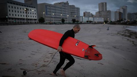 Deportistas esta ma�ana en A Coru�a